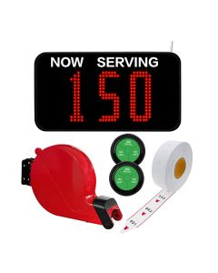 Wireless Queue Calling System 3-Digit Screen with Control Button Ticket Dispenser