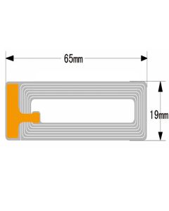 RF magnetic security tag label 6519mm front image