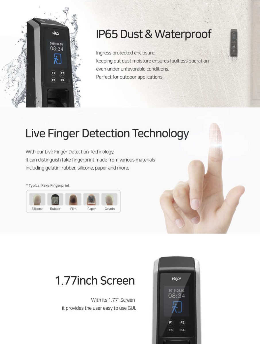 Biometric Fingerprint Time Attendance Virdi AC-2100 Plus 