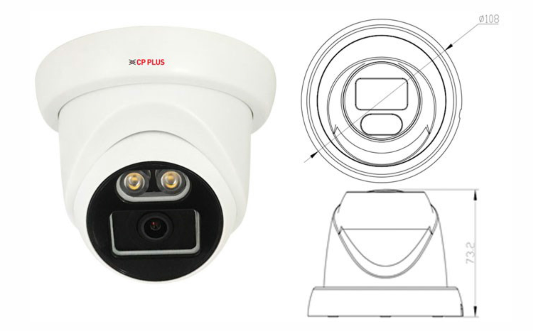 CP PLUS CP-GPC-D24L2-S Guard 2.4 MP Full HD IR Indoor Dome Camera in bd