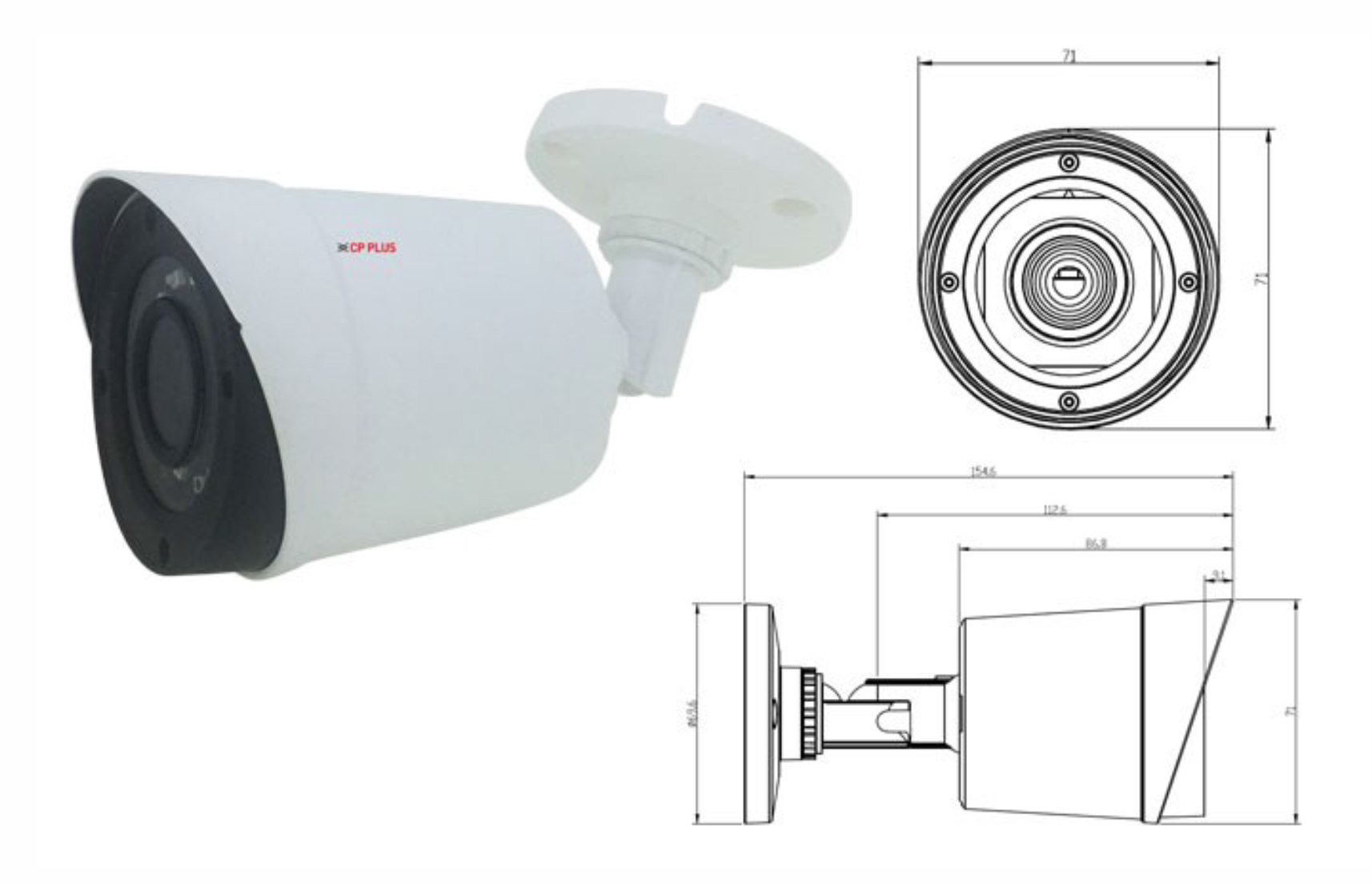 CP Plus CP-VAC-T24PL2 2.4 MP Full HD IR Bullet Camera in bd