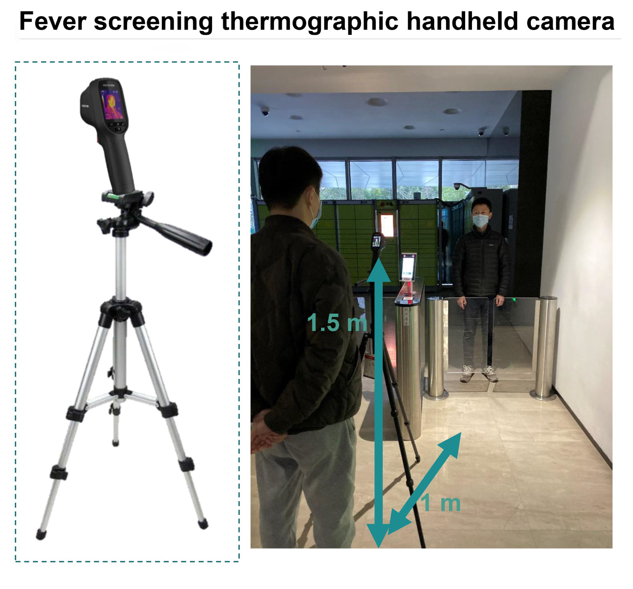 Fever screening thermographic handheld camera