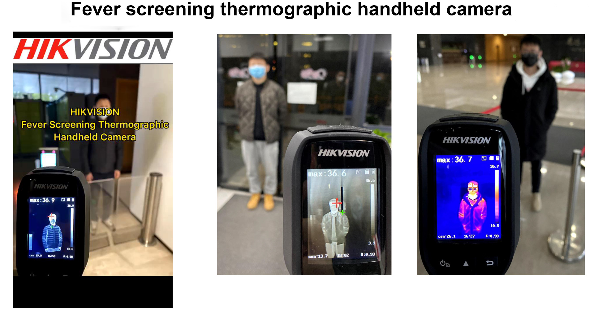 Fever screening thermographic handheld camera