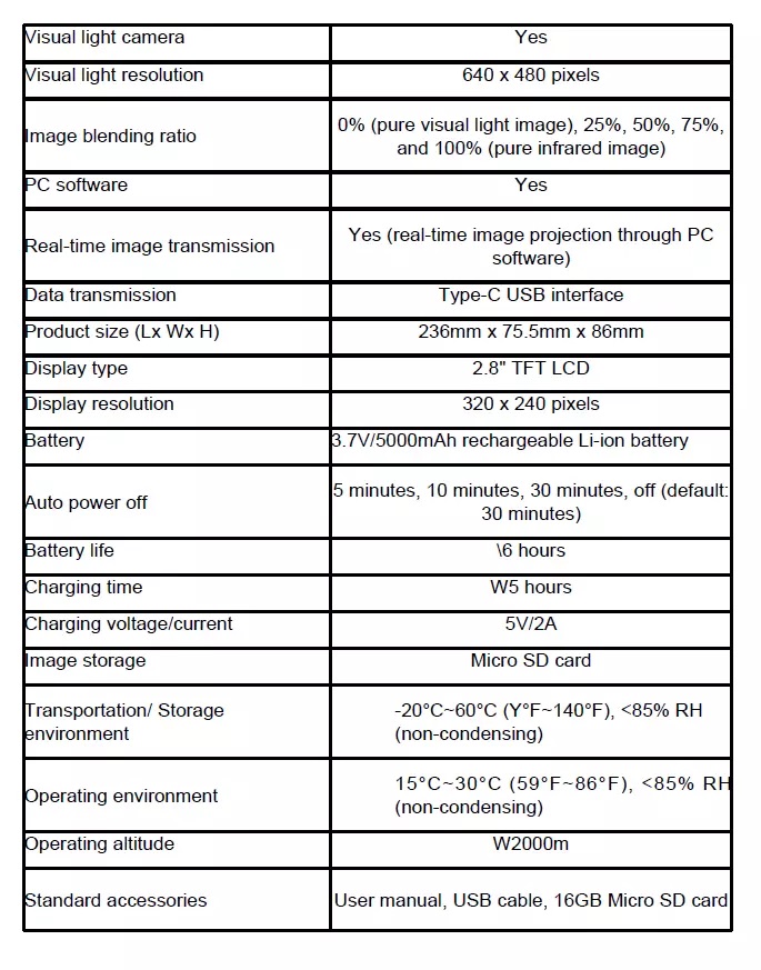Digital Handheld Infrared Thermal Imaging ICamera